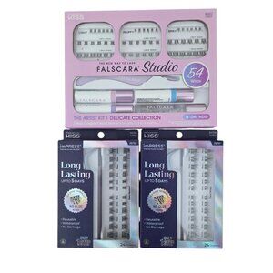 Kiss Falscara Studio Artist Kit Delicate Collection Lash Lot Long Lasting New